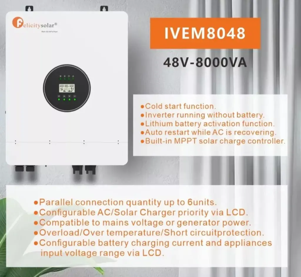 8KW Hybrid/Inverter Charger WIFI OFF-Grid