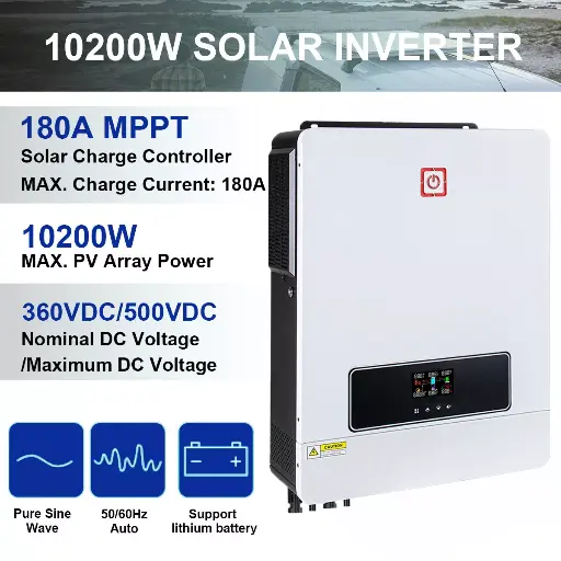 PowMr - 10.2KW On/Off Grid Solar Hybrid Inverter Charger 48V MPPT 160A  PV 500